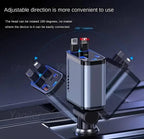 Rotatable car charger with multiple USB ports and 180-degree adjustable head