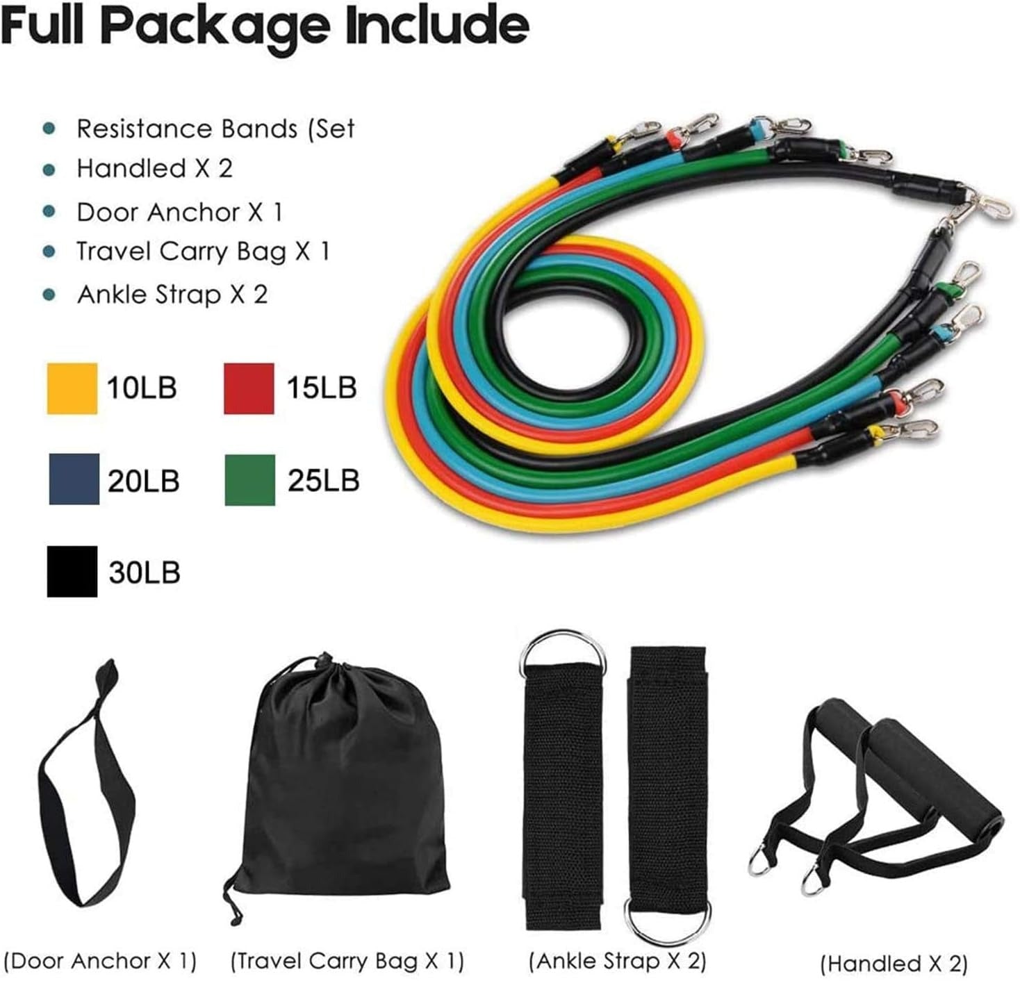 11 Pcs Complete Home Gym Kit (Imported)