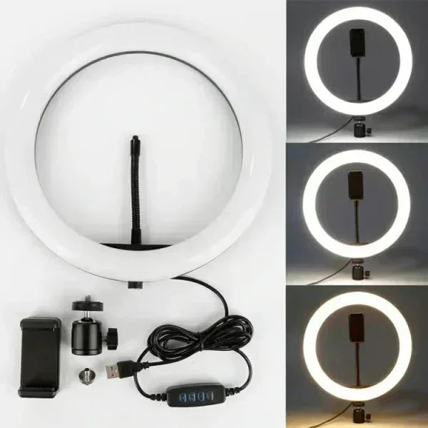 Mobile Holder with LED Light for Mobile Selfie - Mix Bazar - Mix Bazar