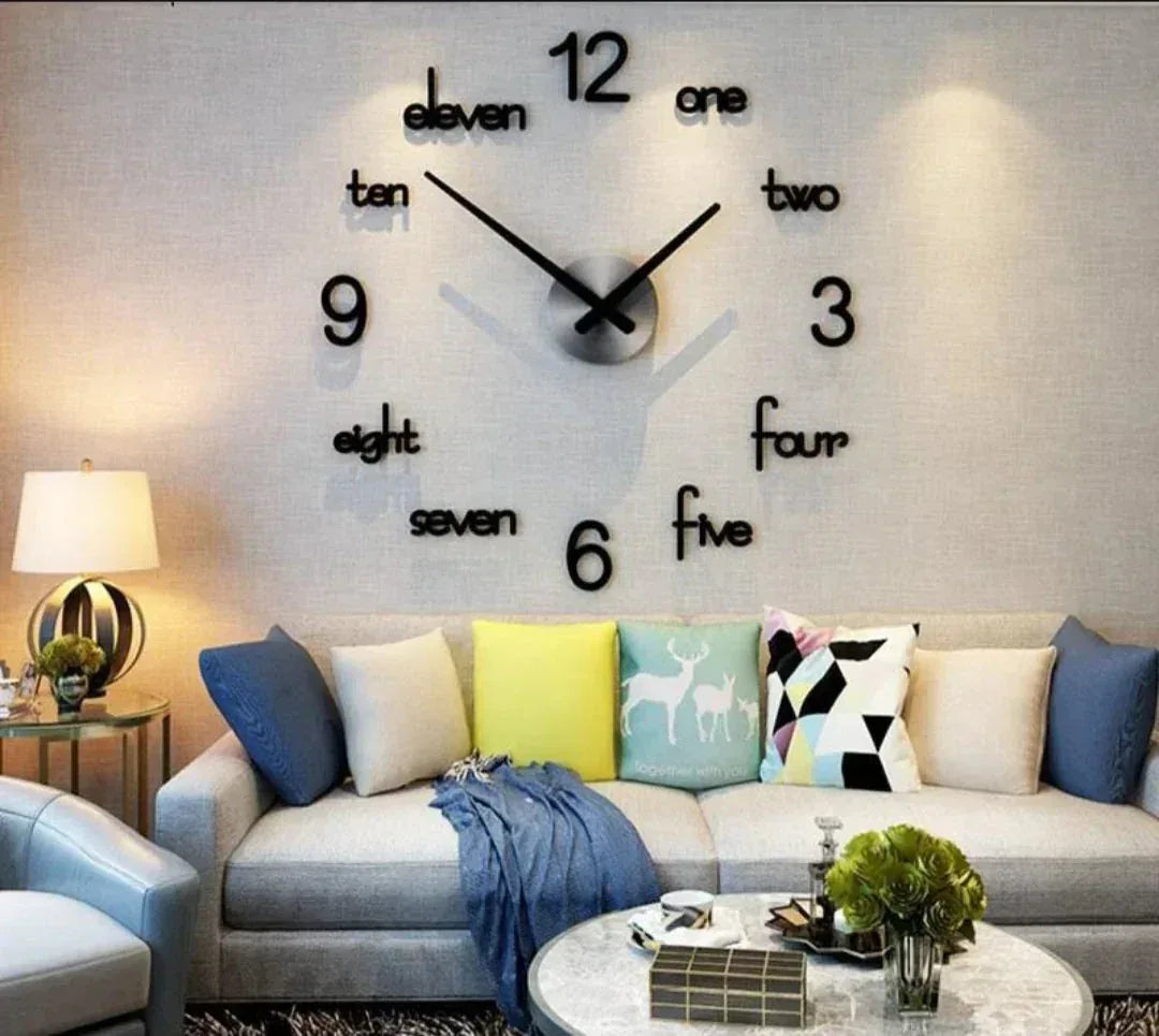 Modern Wall Clock - Silent Non-Ticking Decorative Clock for Home & Office - Mix Bazar - Mix Bazar
