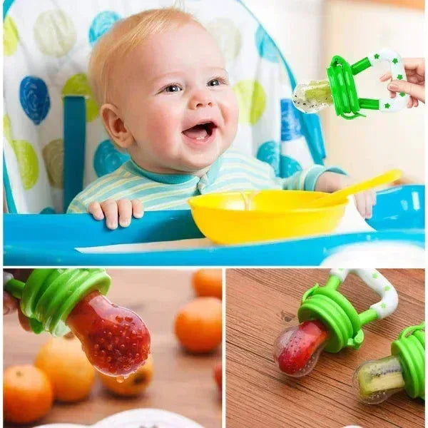 Baby Fruit Feeder - Safe Mesh Nibbler for Fresh Food & Teething Relief - Mix Bazar - Mix Bazar