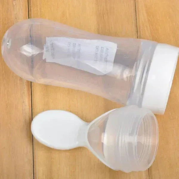 Baby Spoon Feeder - Soft Silicone Self-Feeding Training Spoon for Infants - Mix Bazar