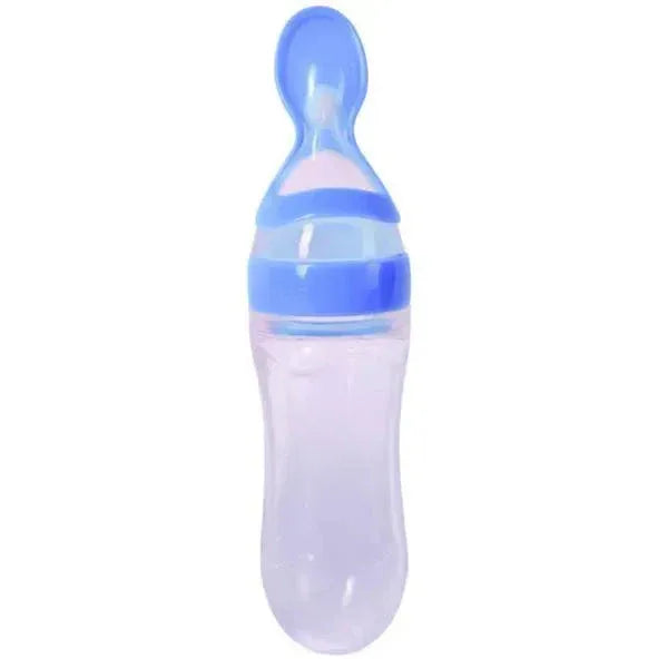 Baby Spoon Feeder - Soft Silicone Self-Feeding Training Spoon for Infants - Mix Bazar
