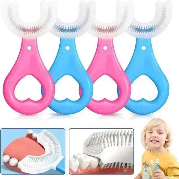 Silicone U-Shaped Toothbrush For Kids - Pack of 5 - Mix Bazar - Mix Bazar