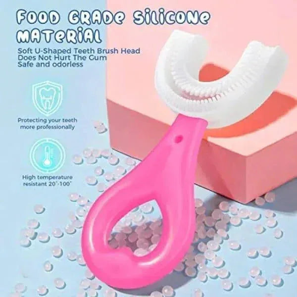 Silicone U-Shaped Toothbrush For Kids - Pack of 5 - Mix Bazar - Mix Bazar