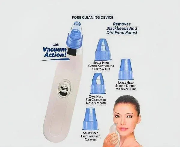 Derma Suction Blackhead Remover - 3-in-1 Vacuum Pore Cleaner for Acne & Pimples - Mix Bazar - Mix Bazar