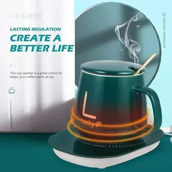 Electric Heated Coffee Mug - Auto Temperature Control Warmer for Hot Drinks - Mix Bazar - Mix Bazar