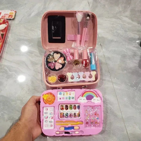 Girls Makeup Set - Portable Beauty Box for Kids | Safe Non-Toxic Washable - Mix Bazar - Mix Bazar