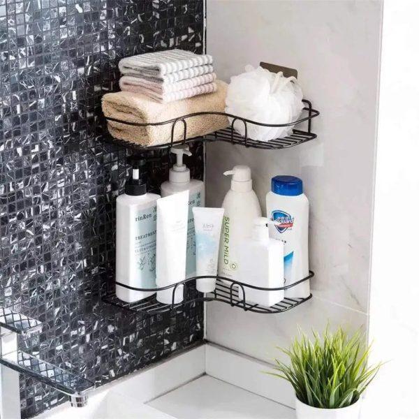 Corner Storage Rack - Space-Saving Organizer for Bathroom & Kitchen - Mix Bazar - Mix Bazar