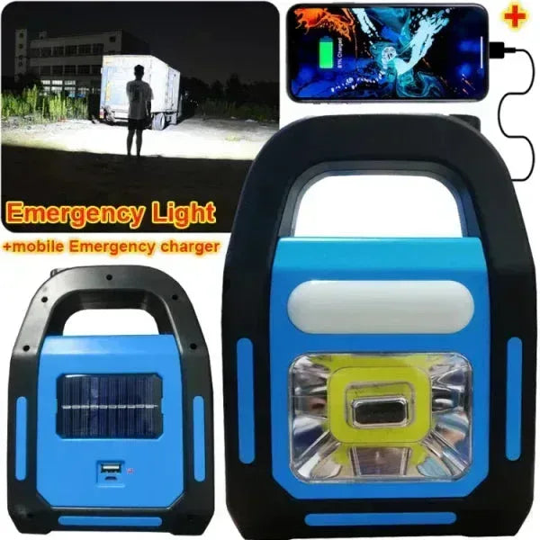 Hurry Bolt LED Work Light - Rechargeable Solar Emergency Torch with 3 Lighting Modes - Mix Bazar - Mix Bazar