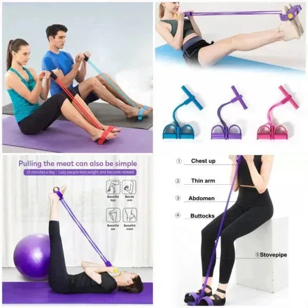 Tummy Trimmer - Elastic Pull Rope Ab Exerciser for Core Strength & Fitness - Mix Bazar - Mix Bazar
