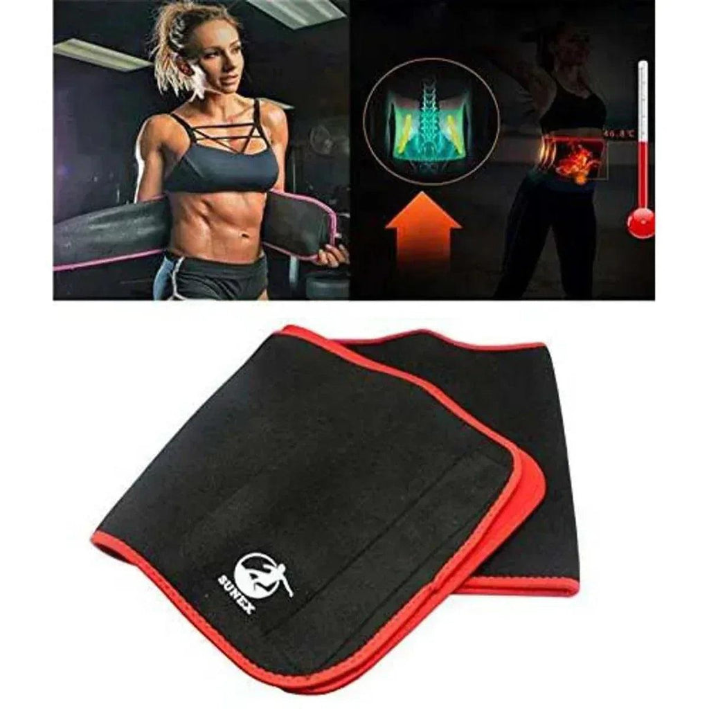 SUNEX black sauna waist trimmer belt for belly fat burning and weight loss