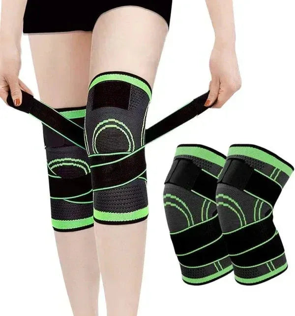 Knee Brace with Stretchable Fabric & Double Belt (2 Pieces / Pair) - Mix Bazar - Mix Bazar