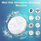 Mini USB ultrasonic washing machine with cleaning feature highlights