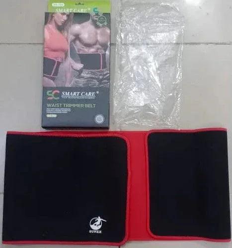 Smart Care waist trimmer belt with red edges and packaging