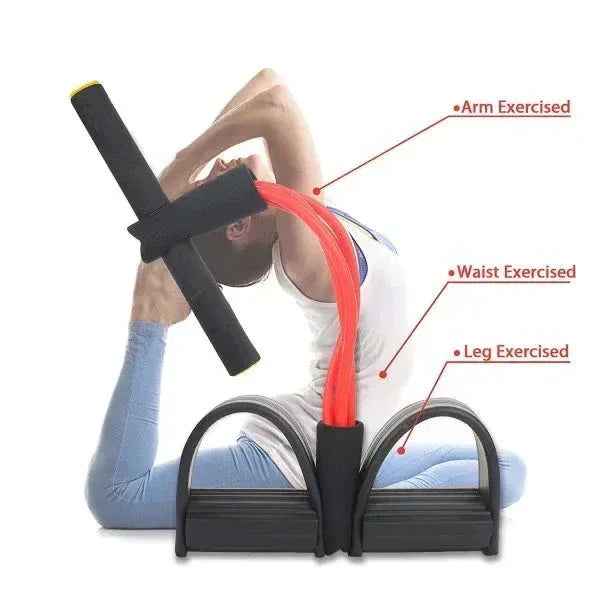 Tummy Trimmer - Elastic Pull Rope Ab Exerciser for Core Strength & Fitness - Mix Bazar - Mix Bazar