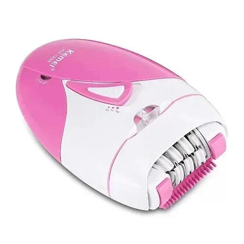Kemei pink and white electric epilator for hair removal