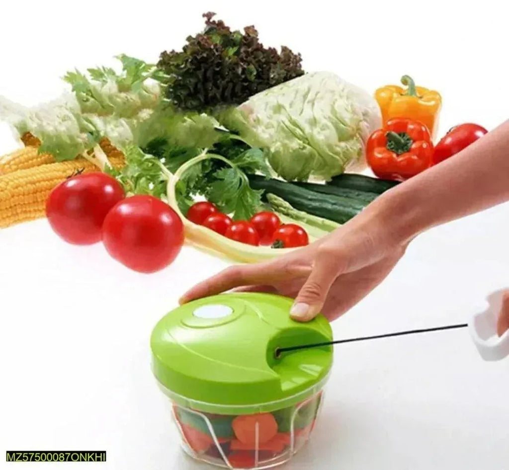 Manual Hand Pull Chopper & Blender - Food Processor for Vegetables, Fruits & Herbs - Mix Bazar - Mix Bazar