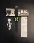 T900 Ultra smartwatch with black strap, charger, and packaging box
